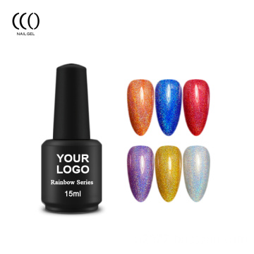 CCO high quality Wholesale OEM 22 colors Rainbow series UV Gel Nail Polish Bulk Nail Art